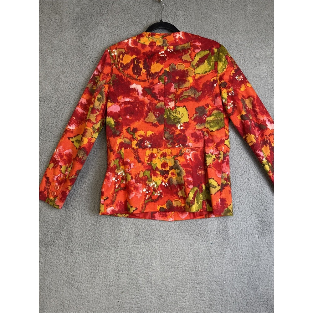 Chicos Button Up‎ Jacket Red Pink Coral Long Sleeve Blouse Coat Womens Size 0 - Picture 11 of 16